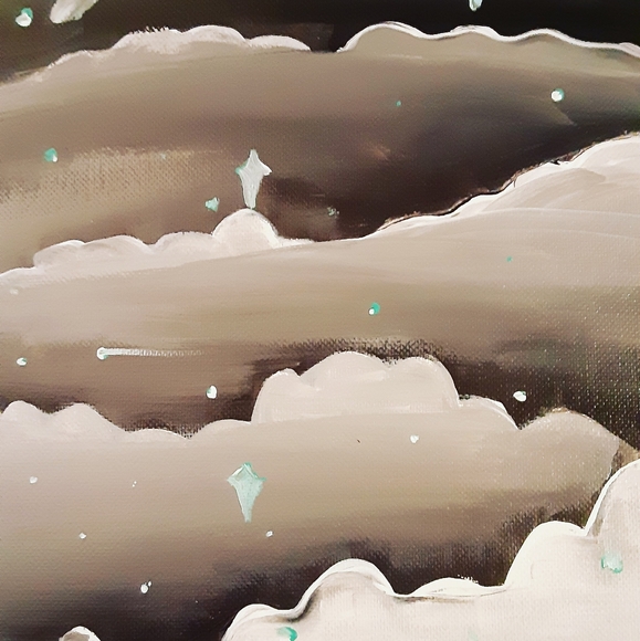 Hand painted sky painting